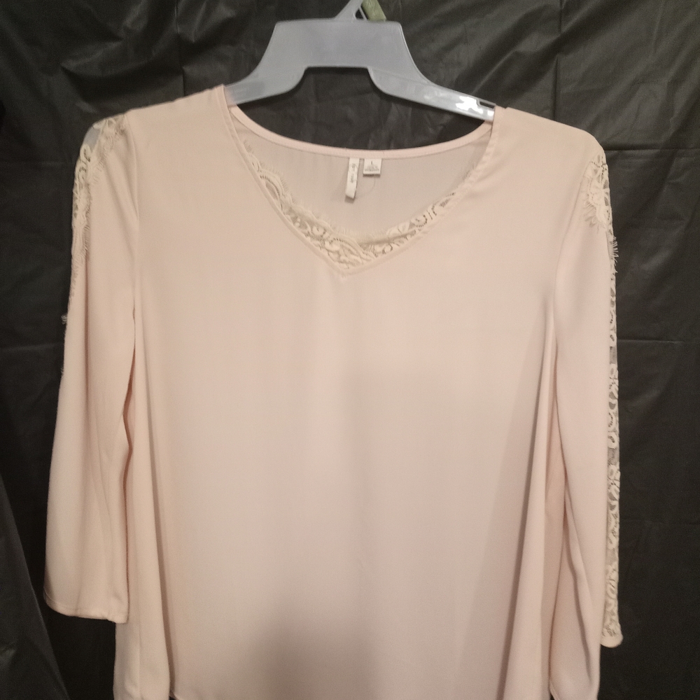 H&M Pink Embellished Blouse with Long Sleeves